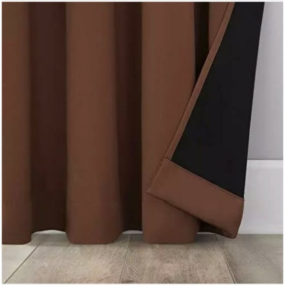 Sun Zero Nordic Theater Grade  100% Blackout  Curtain Single Panel 52x63in Terra - Picture 5 of 8